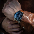 CR-01 - Chrono Watch with Italian Leather Strap - Whiskey Brown