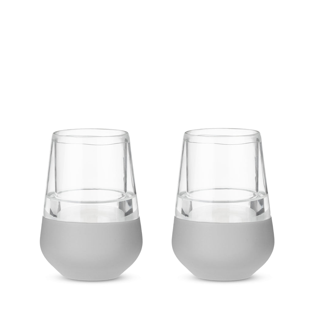 Glass Wine FREEZE™ in Gray, Set of 2