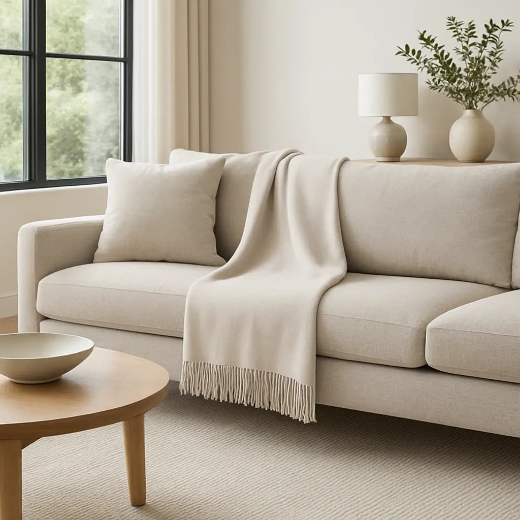 100% Cashmere Throw Blanket - 54"x60"