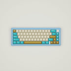 Creamy Blue Design Keycaps and Mechanical Keyboard