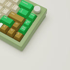 Creamy Green Design Keycaps and Mechanical Keyboard