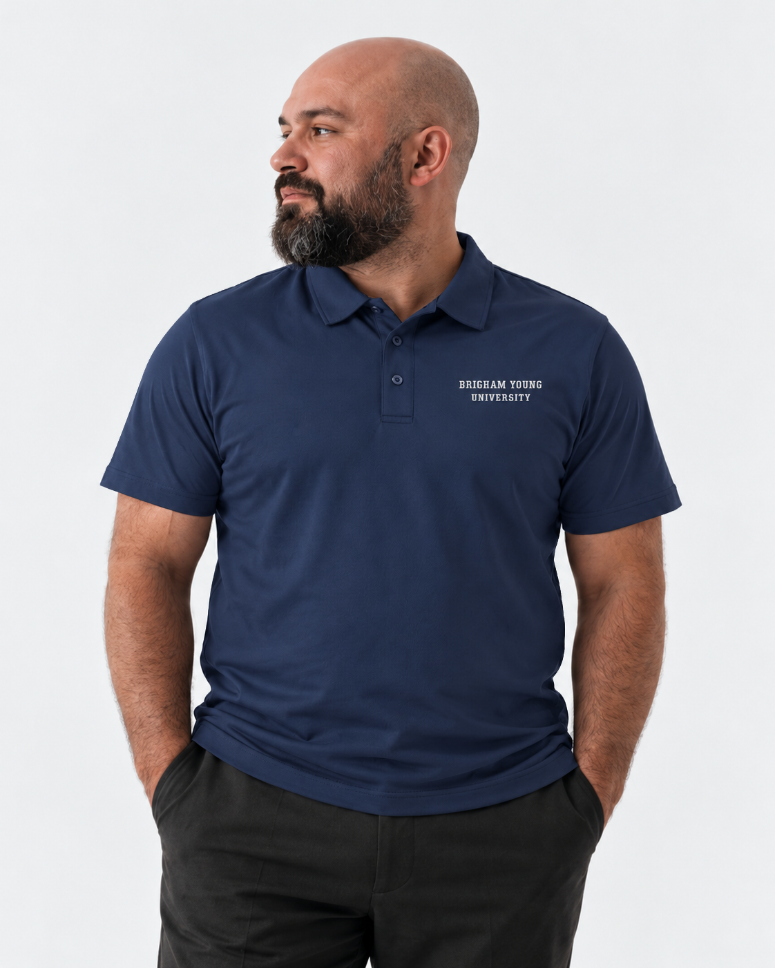 BYU Crest 2.0 Polo Navy Blue