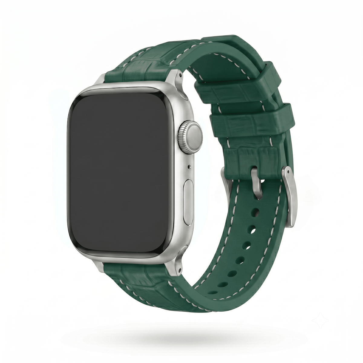 Croc Rubber - For Apple Watch - Green with White