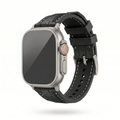 Croc Rubber - For Apple Watch ULTRA - Black with White