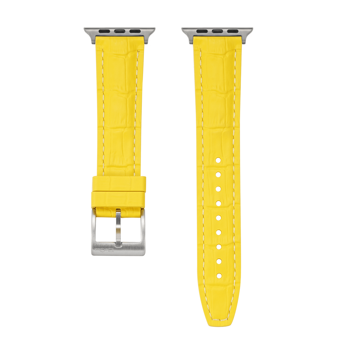 Croc Rubber - For Apple Watch - Yellow with White