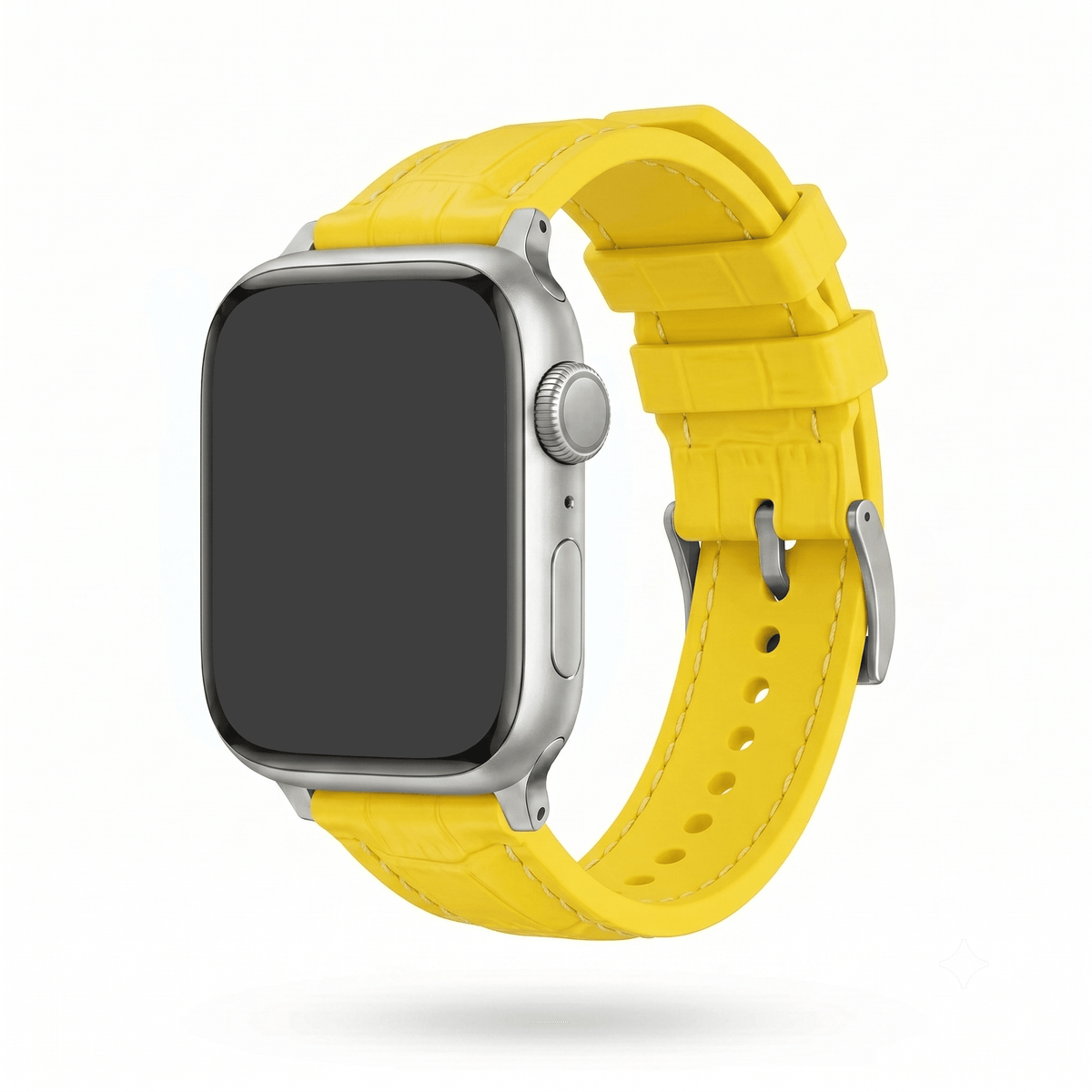 Croc Rubber - For Apple Watch - Yellow with White