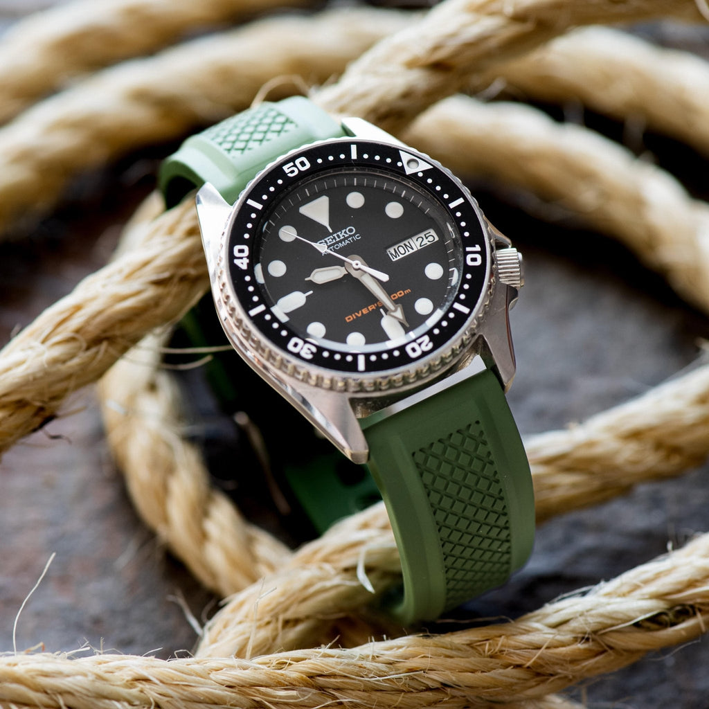 Crosshatch Rubber - Grenade Green