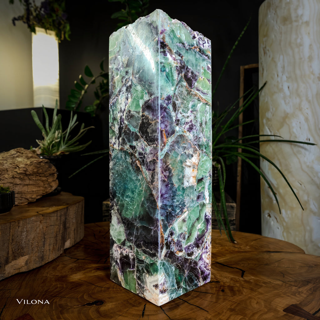 Crystal Lamp (Fluorite Table Lamp #3)