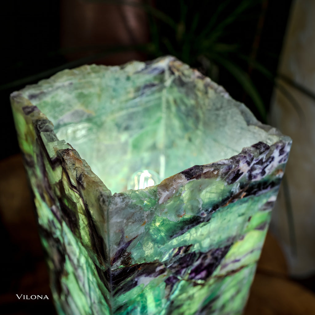 Crystal Lamp (Fluorite Table Lamp #3)