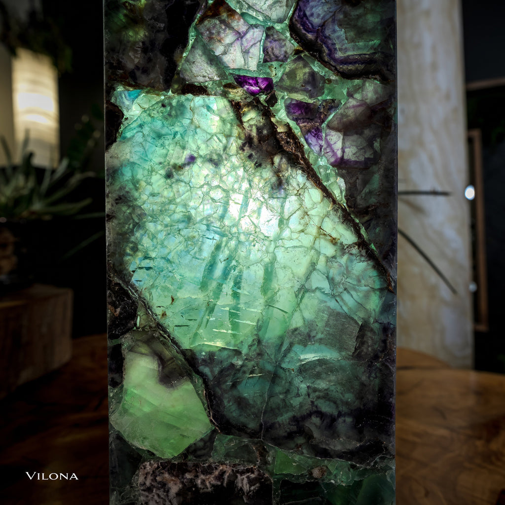 Crystal Lamp (Fluorite Table Lamp #3)