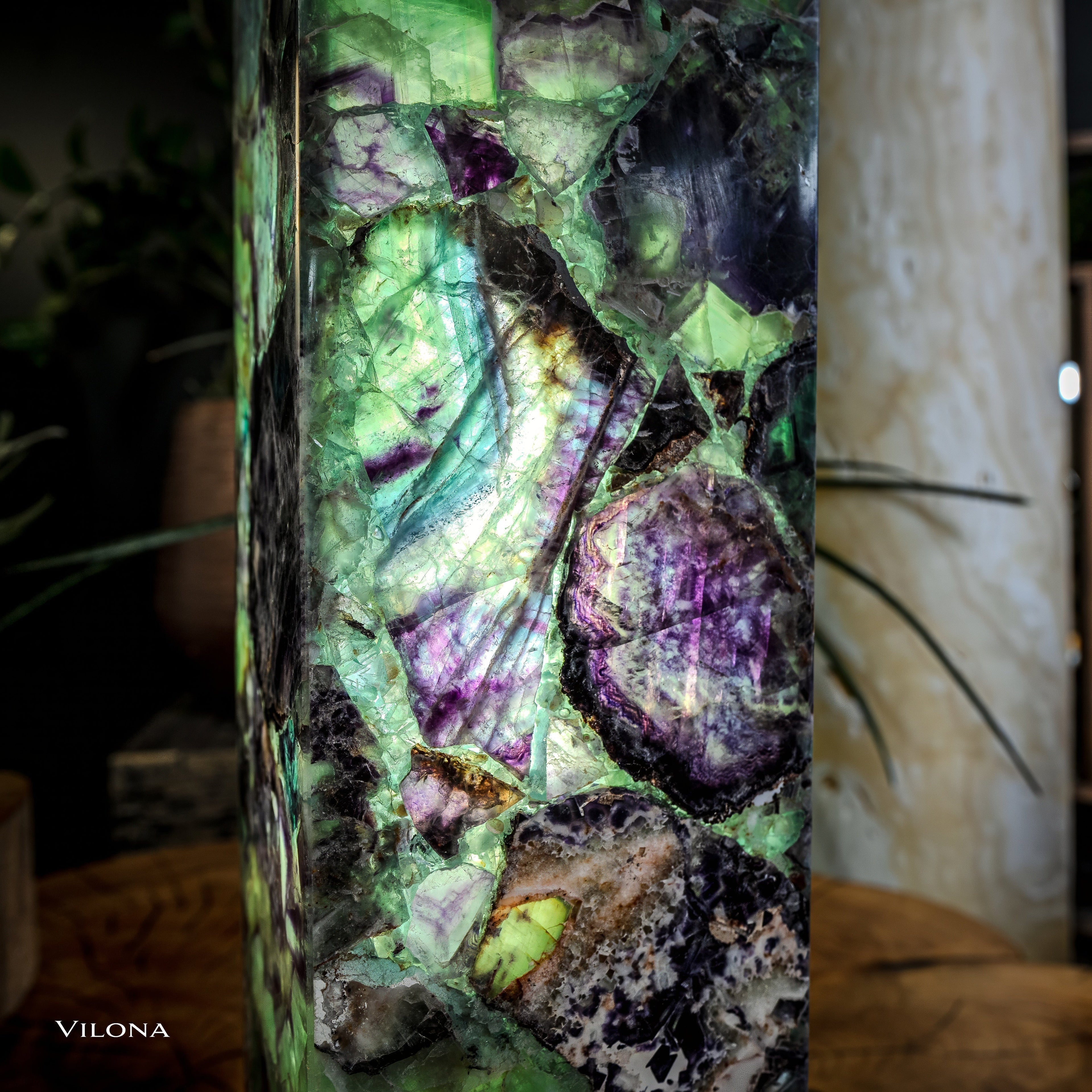 Crystal Lamp (Fluorite Table Lamp #3)