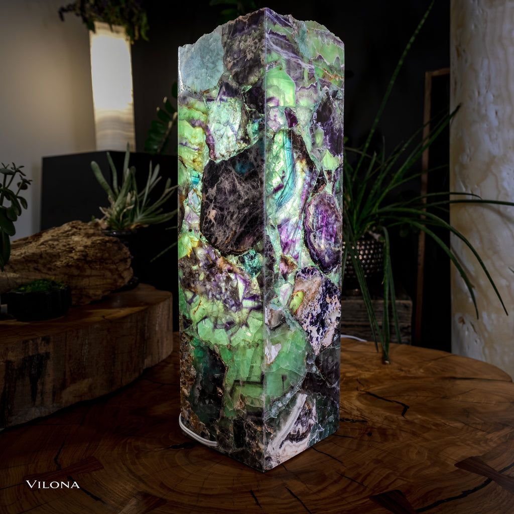 Crystal Lamp (Fluorite Table Lamp #3)