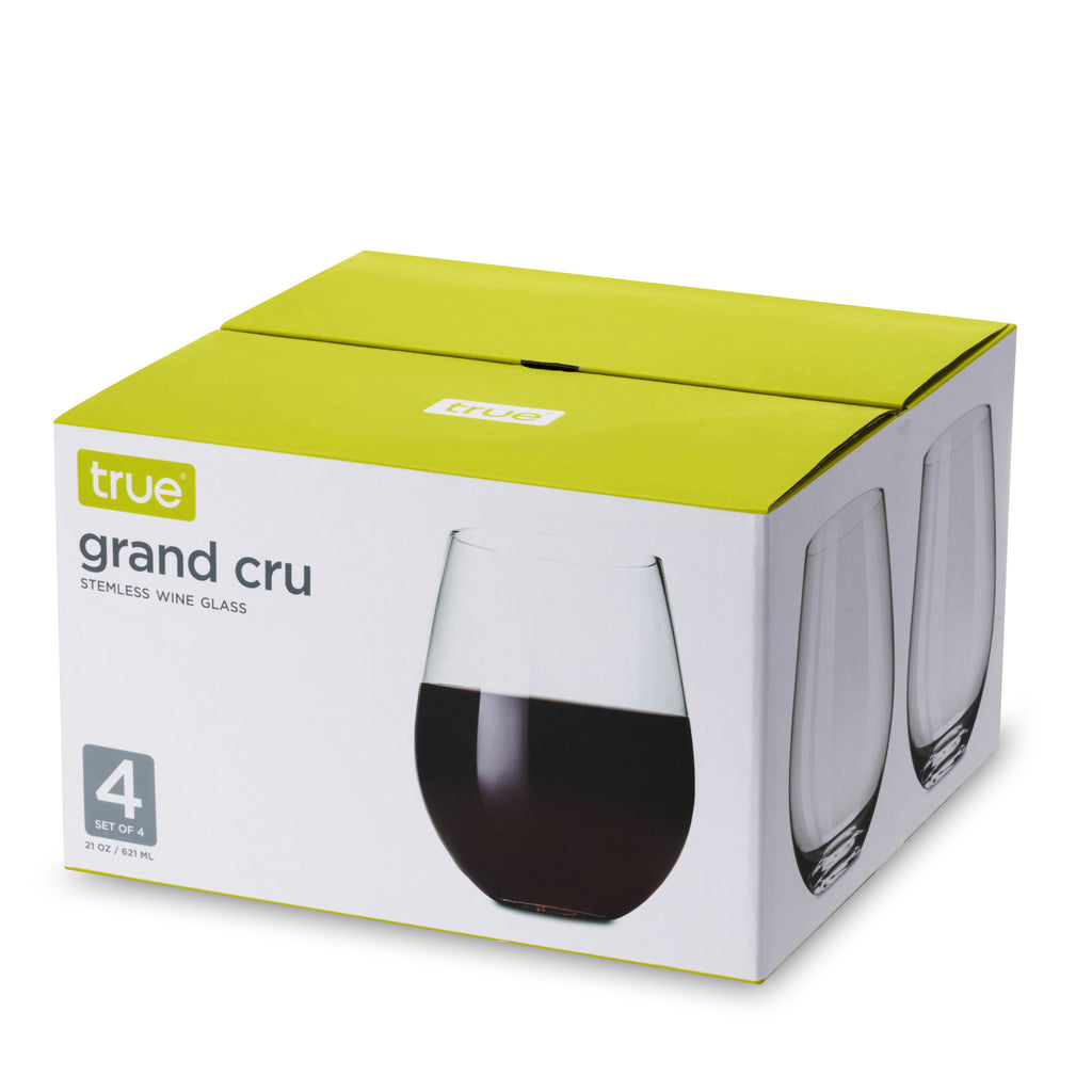 Vino Stemless Red Wine Glasses Set of 4
