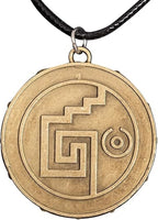 Cursed Pirates Aztec Coin Medallion Necklace Halloween Cosplay Costume Accessory