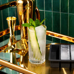 Glacier Highball Ice Cube Tray with Lid in Grey