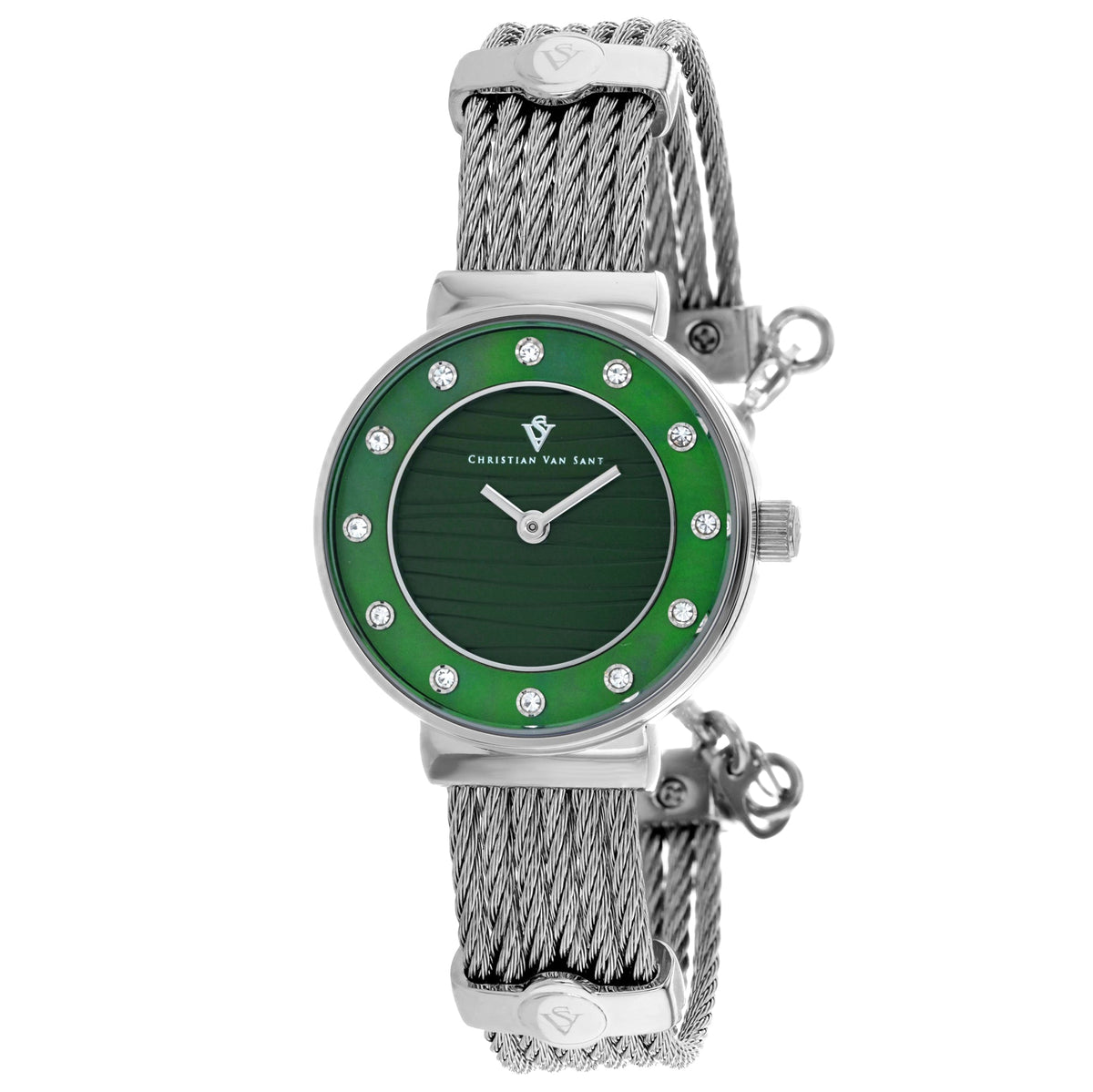 Christian Van Sant Women's Cavo Green Dial Watch - CV1293