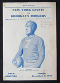 December 6, 1942 New York Giants vs. Brooklyn Dodgers Football Program 189984