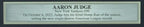 Aaron Judge October 5, 2022 New York Post Newspaper 62nd Home Run Framed