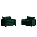 Modern Classic Fabric Single Chair Deep Seat Sofa With Pillow