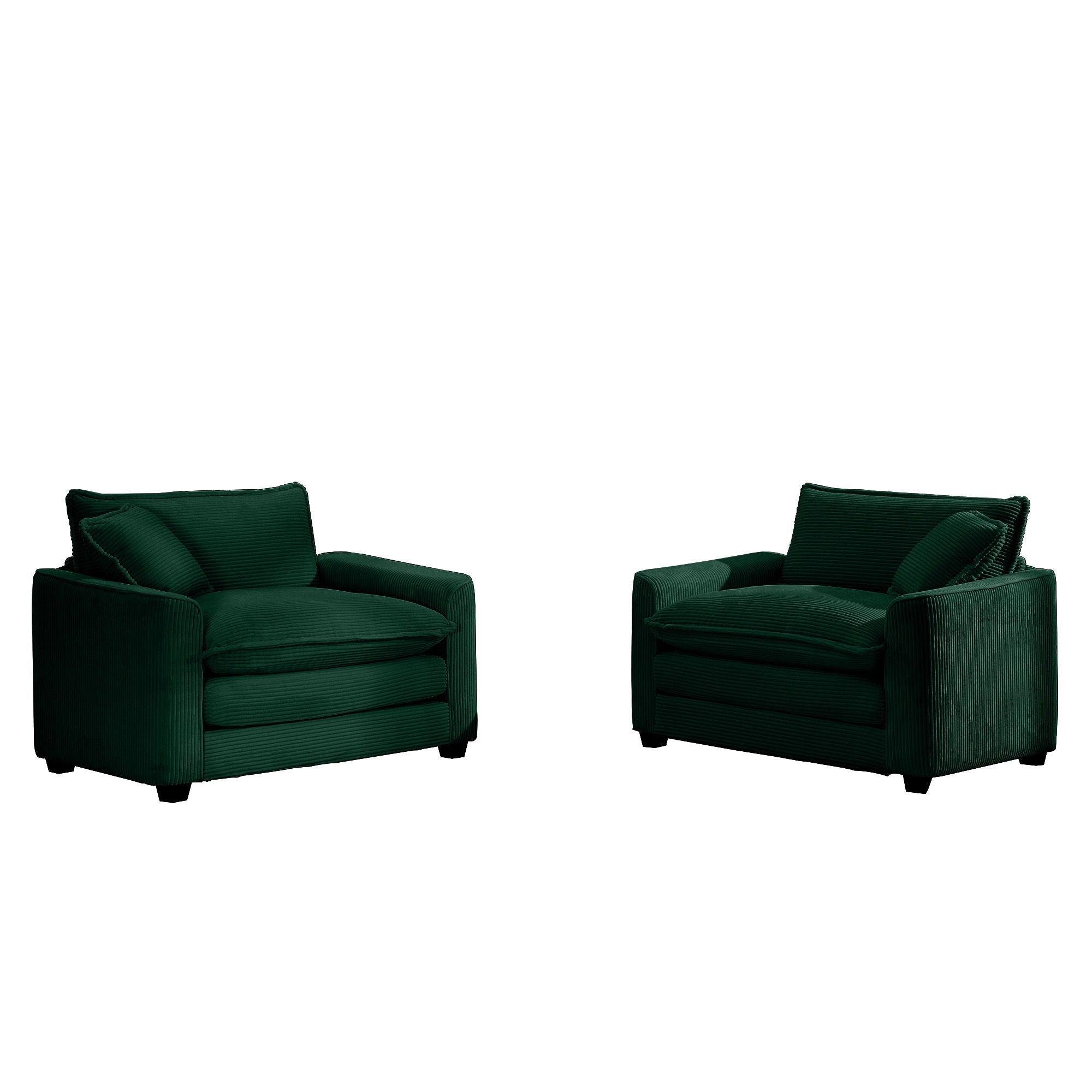 Modern Classic Fabric Single Chair Deep Seat Sofa With Pillow