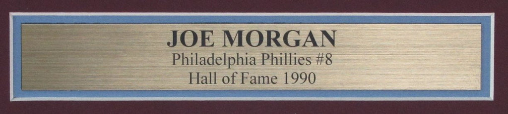 Joe Morgan HOF Signed/Auto 8x10 Photo Philadelphia Phillies Framed JSA 190841