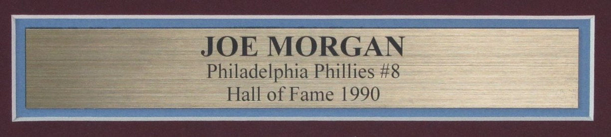 Joe Morgan HOF Signed/Auto 8x10 Photo Philadelphia Phillies Framed JSA 190841