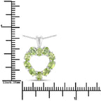 1.70 Carat Genuine Peridot .925 Sterling Silver Pendant