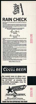 Nolan Ryan Rangers Full Ticket April 14, 1991 Rangers vs. Orioles 303 Wins186491