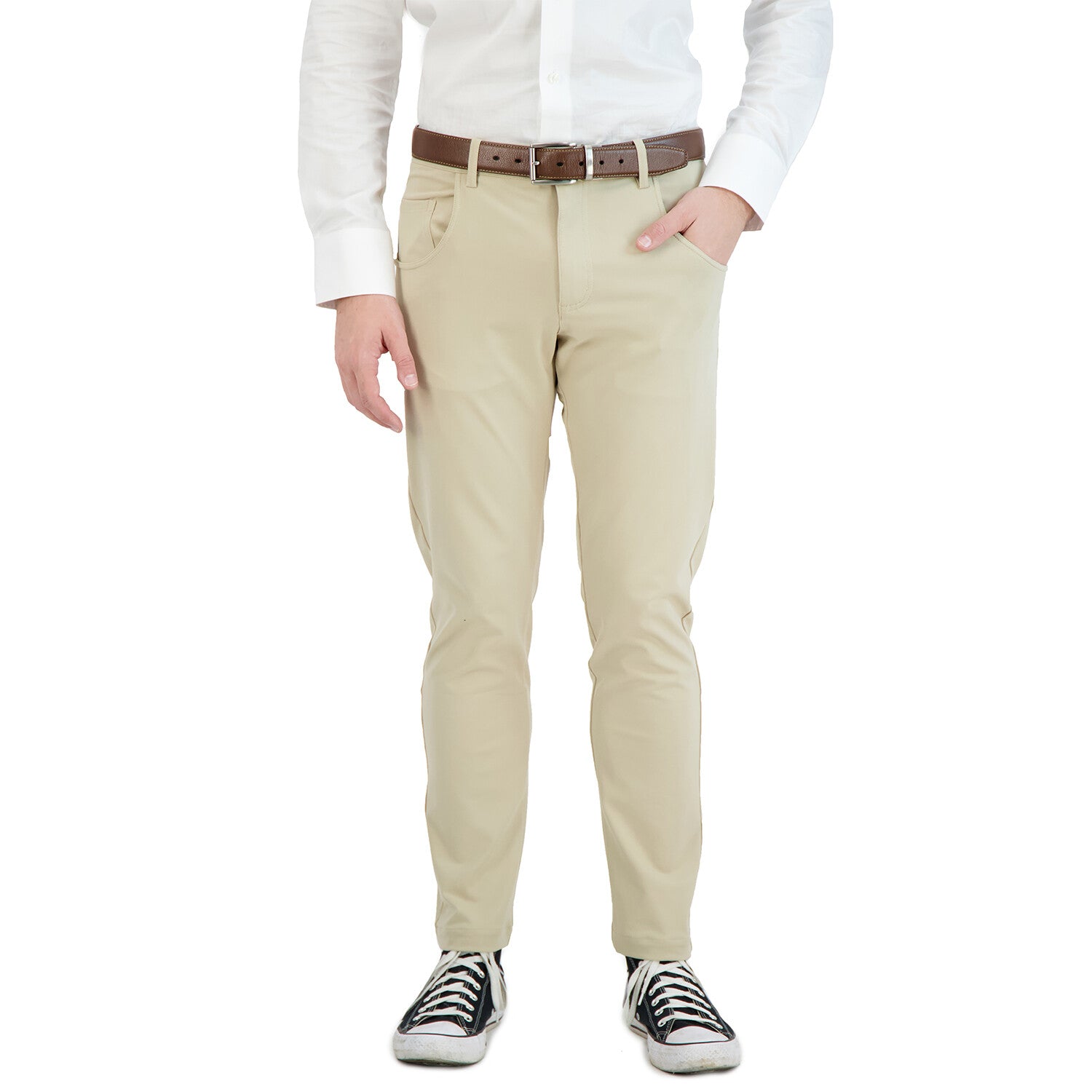 Casual 5-Pocket All Day Tech Stretch Pant // Khaki