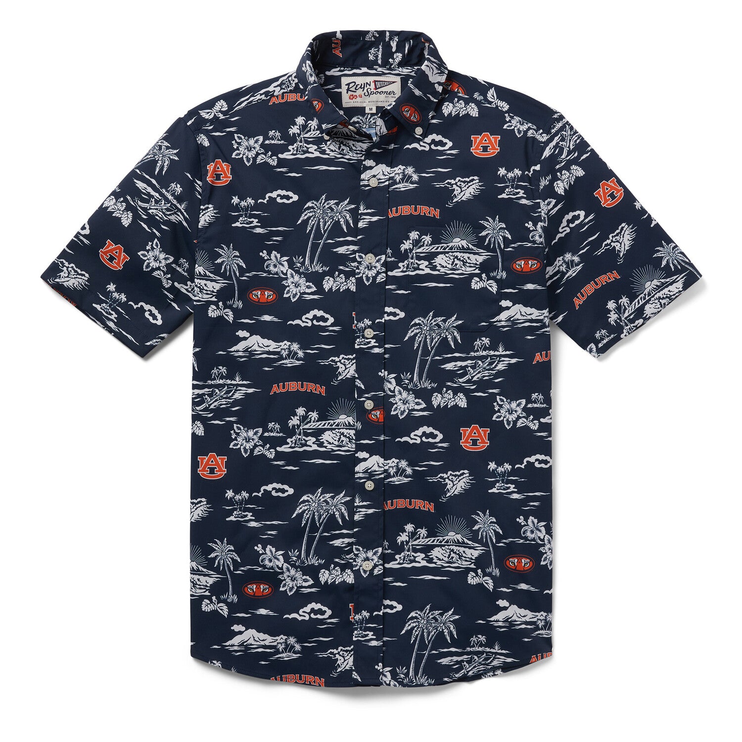 Auburn University Performance Button Front // Blue