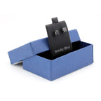 Cubic Zirconia Square Black Stud Earrings Set Of 4 Stainless Steel Jewelry Men Women