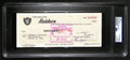 Al Davis HOF Signed/Autographed 8.5x3.5 Bank Check Raiders PSA/DNA 193239