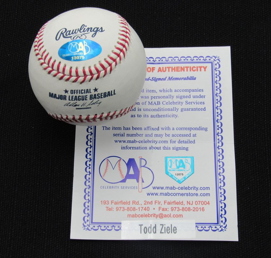 Todd Zeile Signed/Auto Yankees 100th OML Baseball MAB 187065