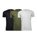 Ultra Soft Sueded Crew-Neck // Black + Military Green + White // Pack of 3
