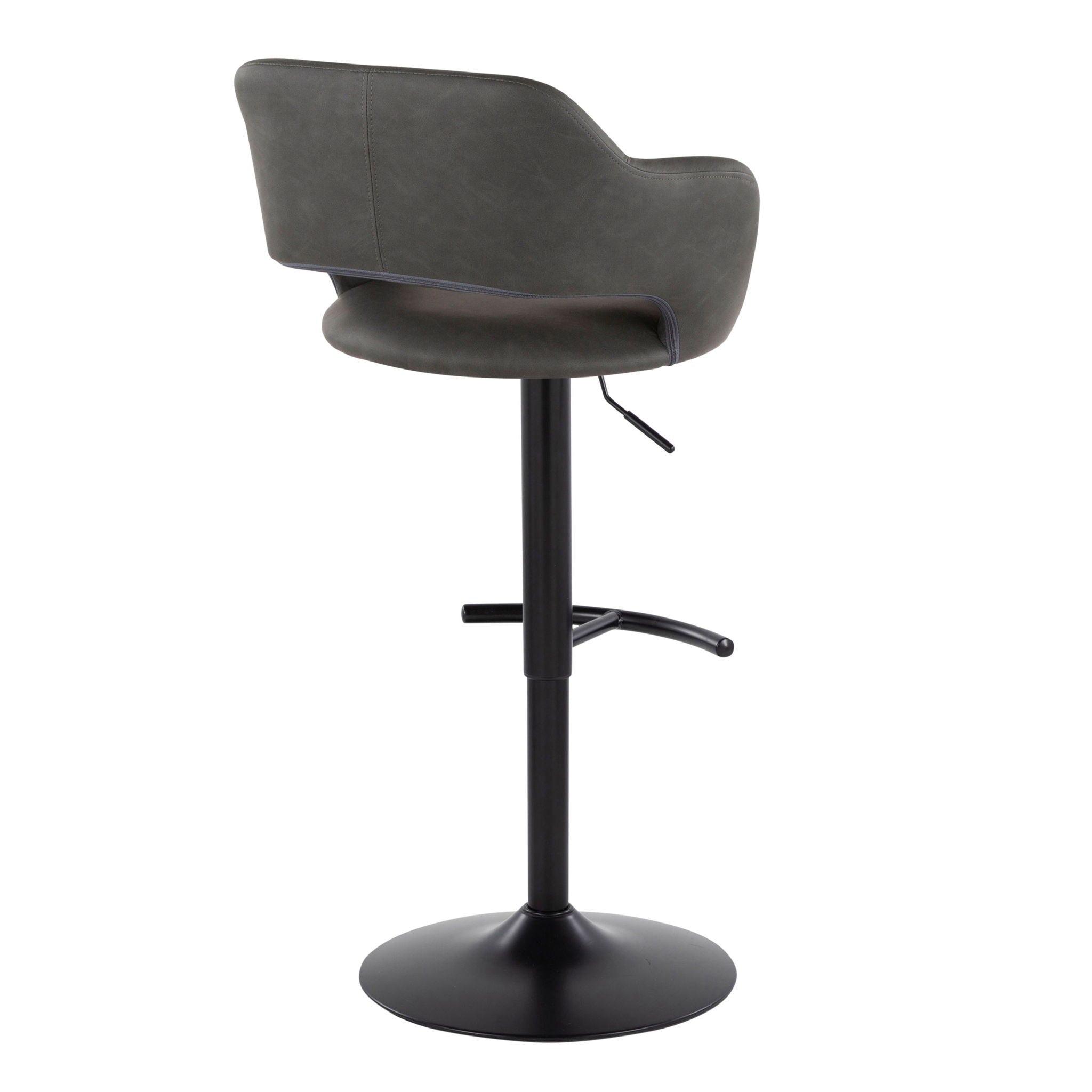 Margarite - Contemporary Adjustable Barstool With Swivel (Set of 2)