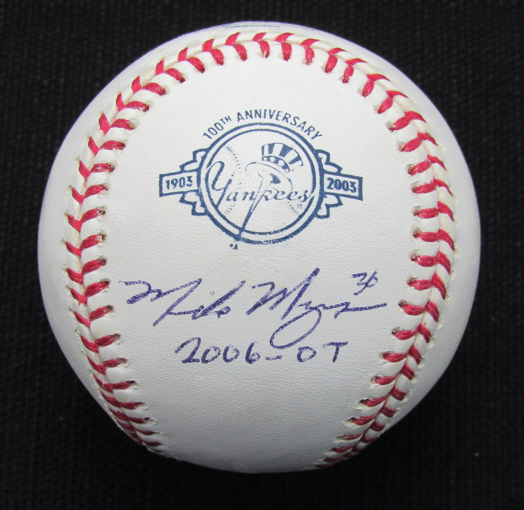 Mike  Myers Signed/Auto Yankees 100th OML Baseball JSA Inscr  186766
