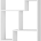 Asymmetrical Display Shelf & Bookcase, 5 Tier