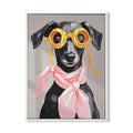 Vacation Day Puppy Wall Decor - Pink / Black