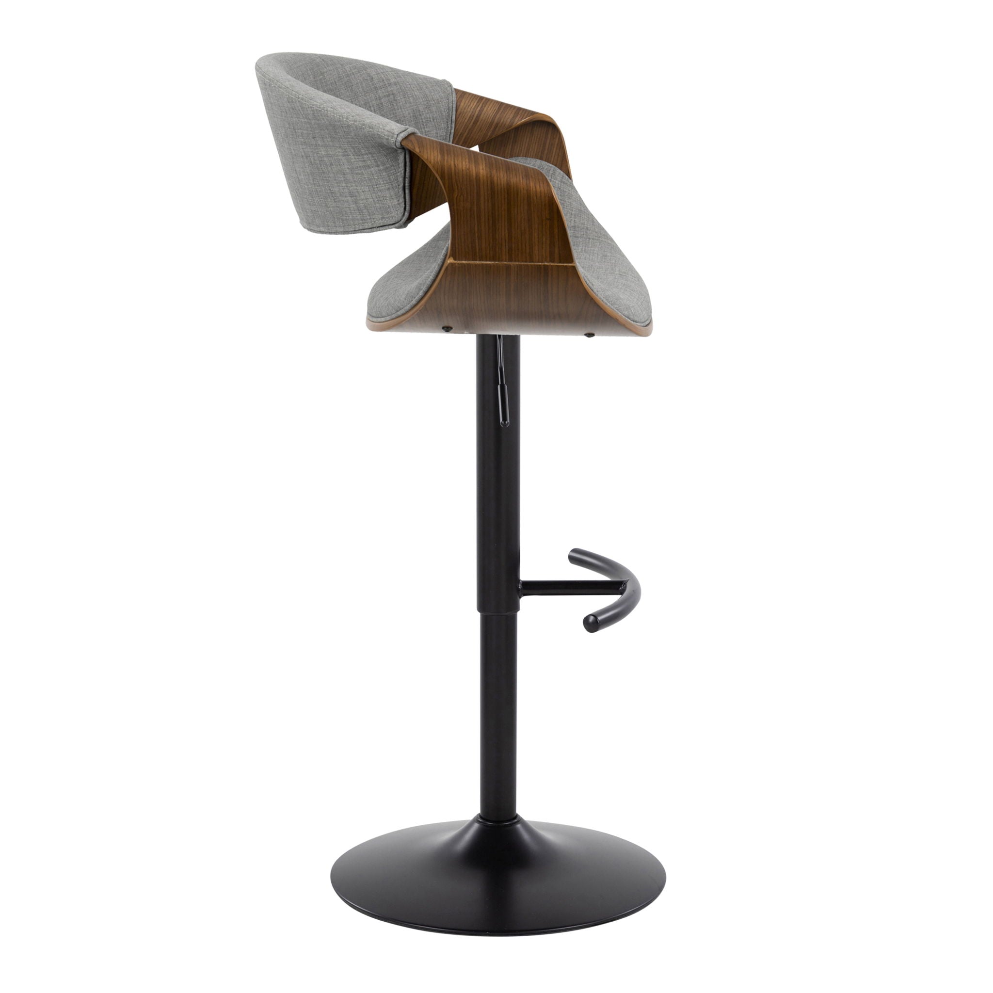 Curvo - Mid Century Modern Adjustable Barstool With Swivel (Set of 2)