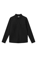 Les Deux Men's Laurel Solid Organic Cotton Twill Button-Up Shirt in Black
