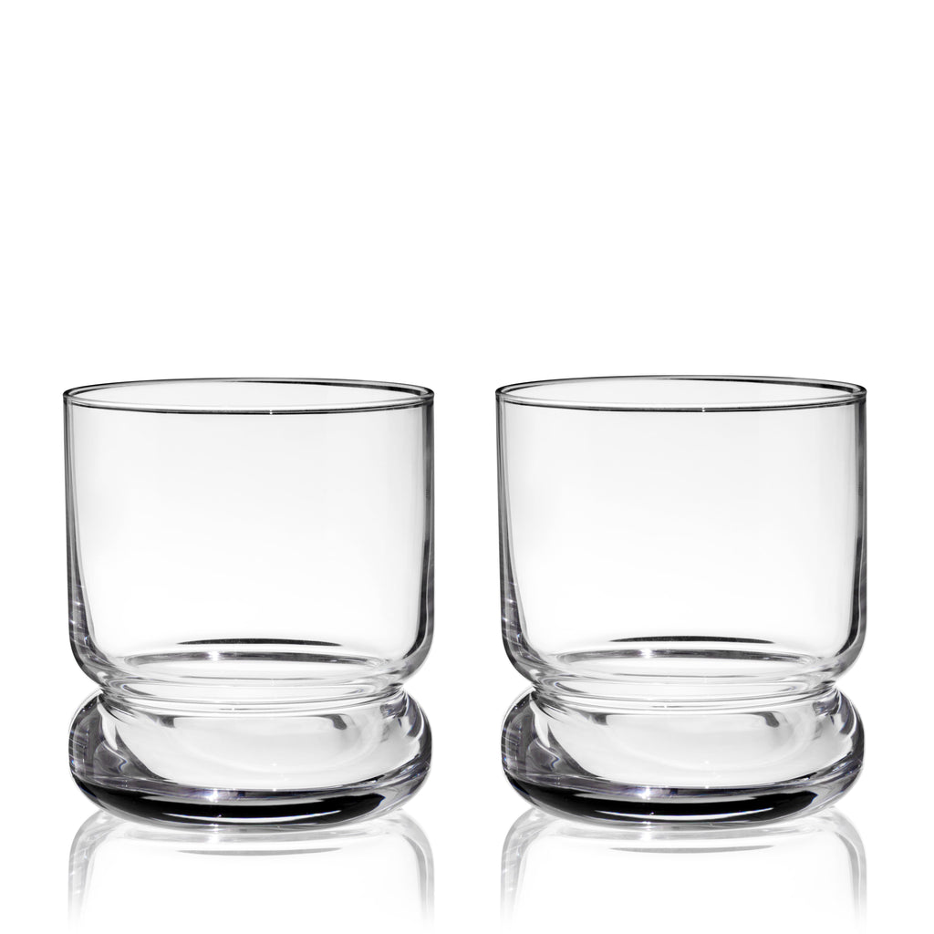 Mercury Crystal Lowball Tumblers, Set of 2