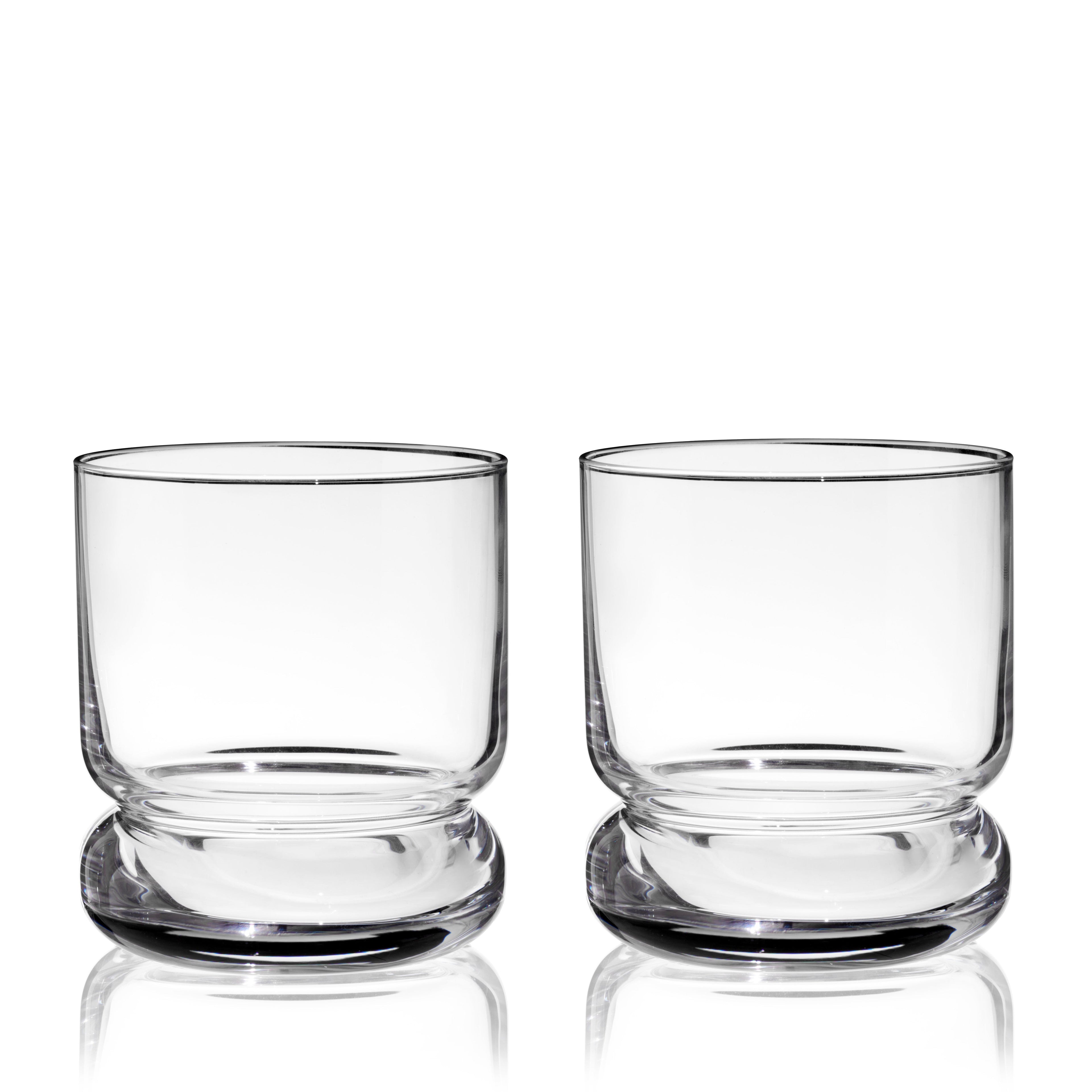 Mercury Crystal Lowball Tumblers, Set of 2