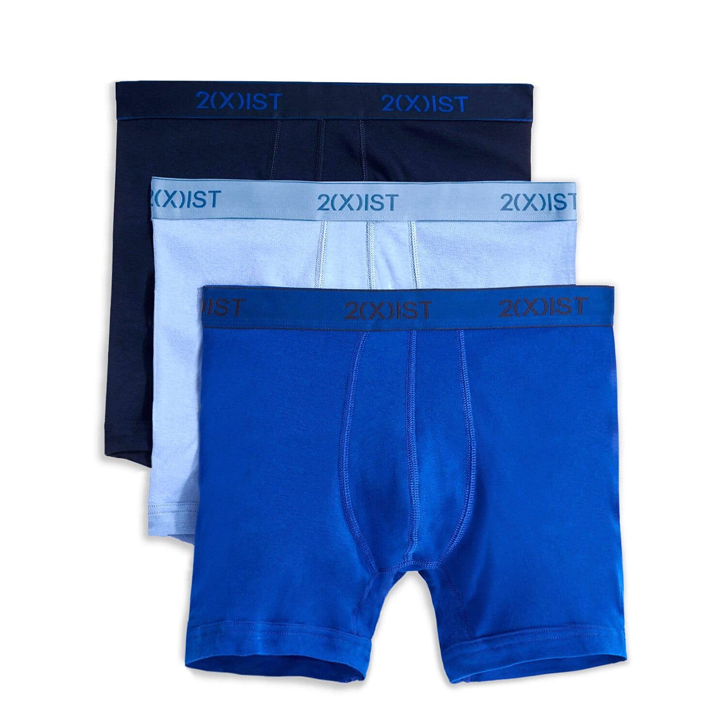 3 Pack Cotton 6" Boxer Brief // Navy, Cobalt, Porcelain