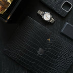 Black Alligator Patterned Macbook Case