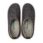 Yew Wool Slipper // Dark Grey + Gray