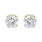 14K Yellow Gold 1/2 Cttw Round-Cut Diamond Solitaire Stud Earrings (O-P Color, SI2-I1 Clarity)