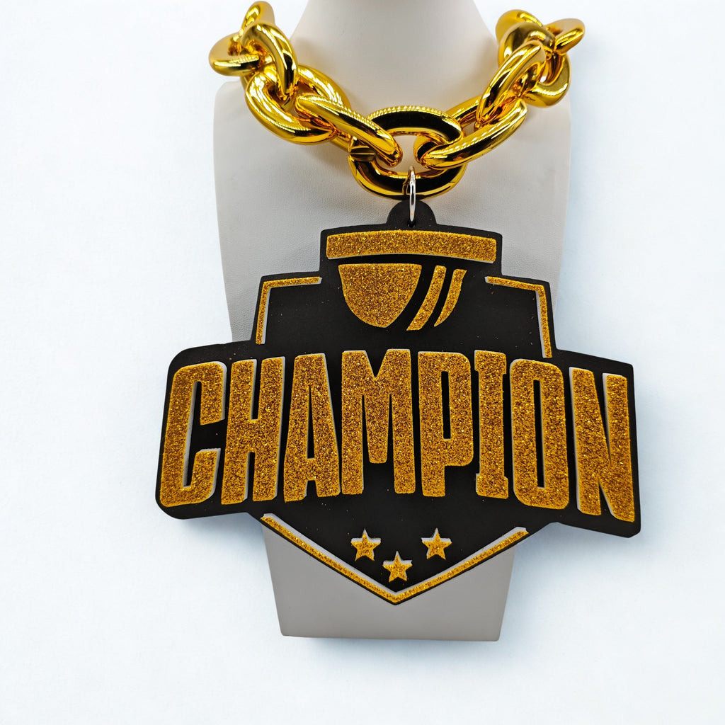 MVP & Champion EVA Fan Support Necklace – 30 Inch Game Day Sports Fan Gift