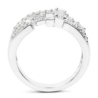 0.60 Carat Genuine White Diamond .925 Sterling Silver Ring