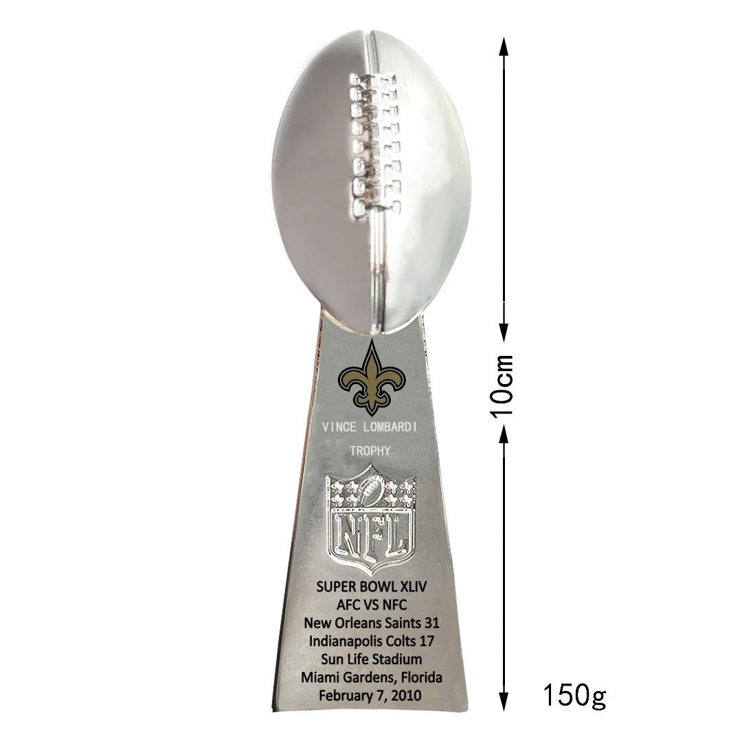 2010 New Orleans Saints Super Bowl XLIV Championship Ring & Trophy Set