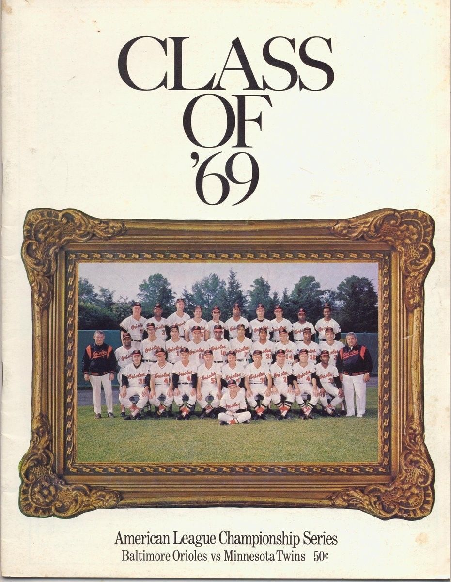 1969 ALCS Orioles V. Twins Official Baseball Program 128941
